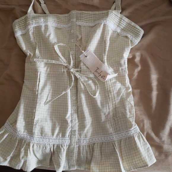 Truly orgqnic peplum tank new with tags - Picture 1 of 5